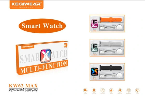 ساعت هوشمند KW62 MAX ۴۶ میلیمتری با بند سیلیکونی